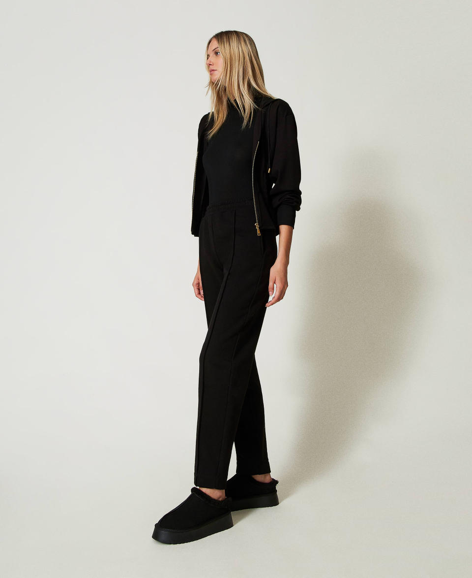 Twin Set Pantaloni A Sigaretta In Felpa