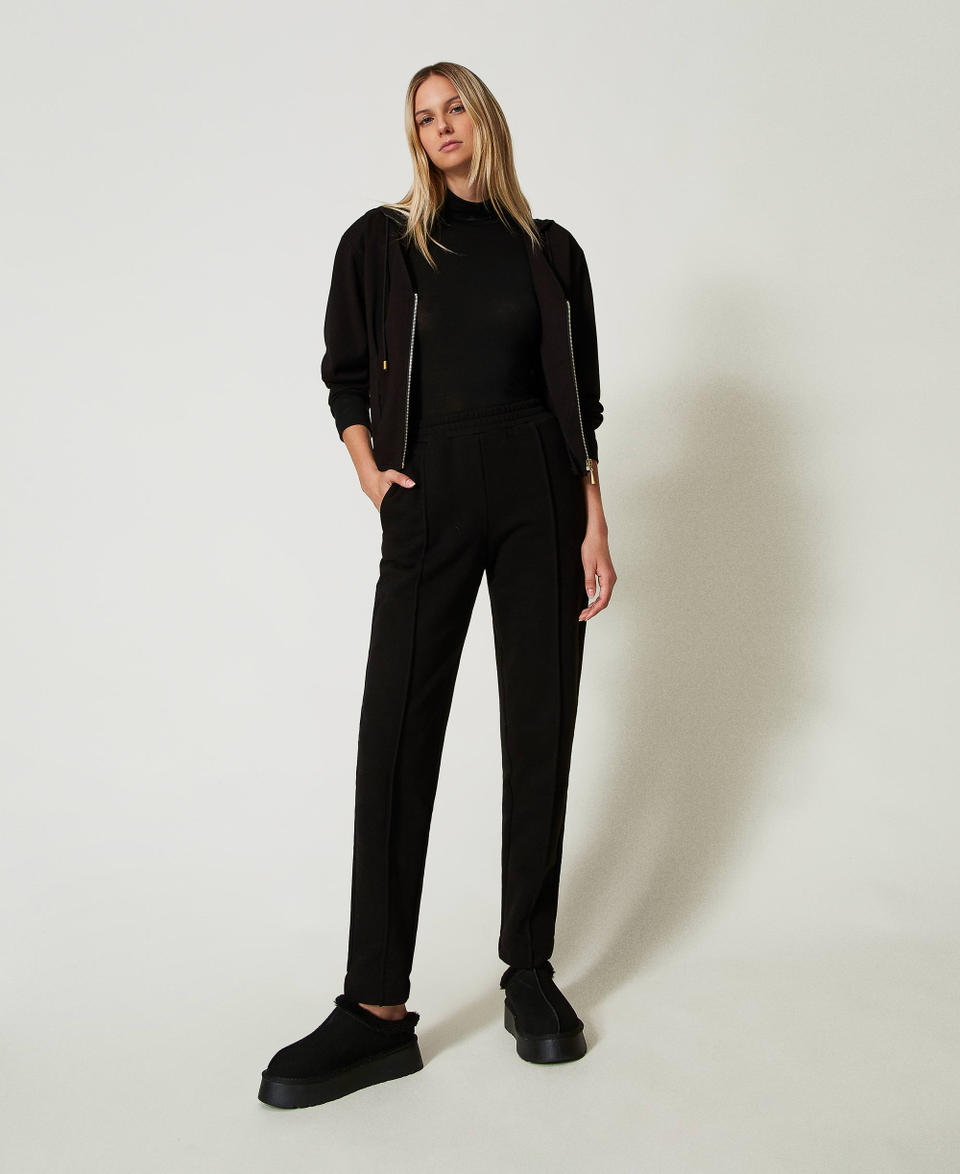 Twin Set Pantaloni a sigaretta in felpa