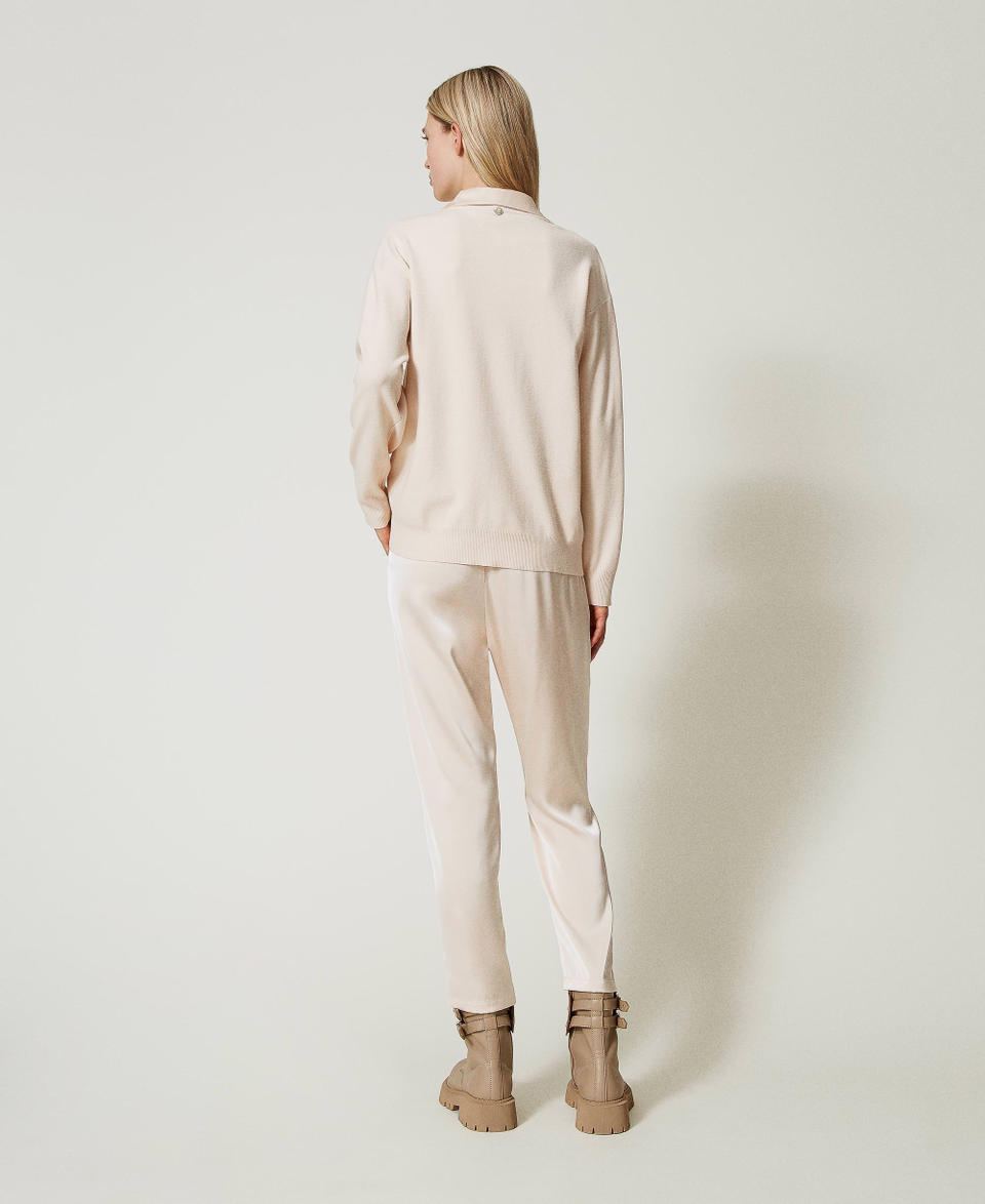 Twin Set Pantaloni A Sigaretta In Raso