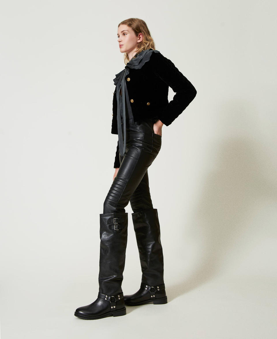 Twin Set Pantaloni Biker 'Fairfax' In Pelle