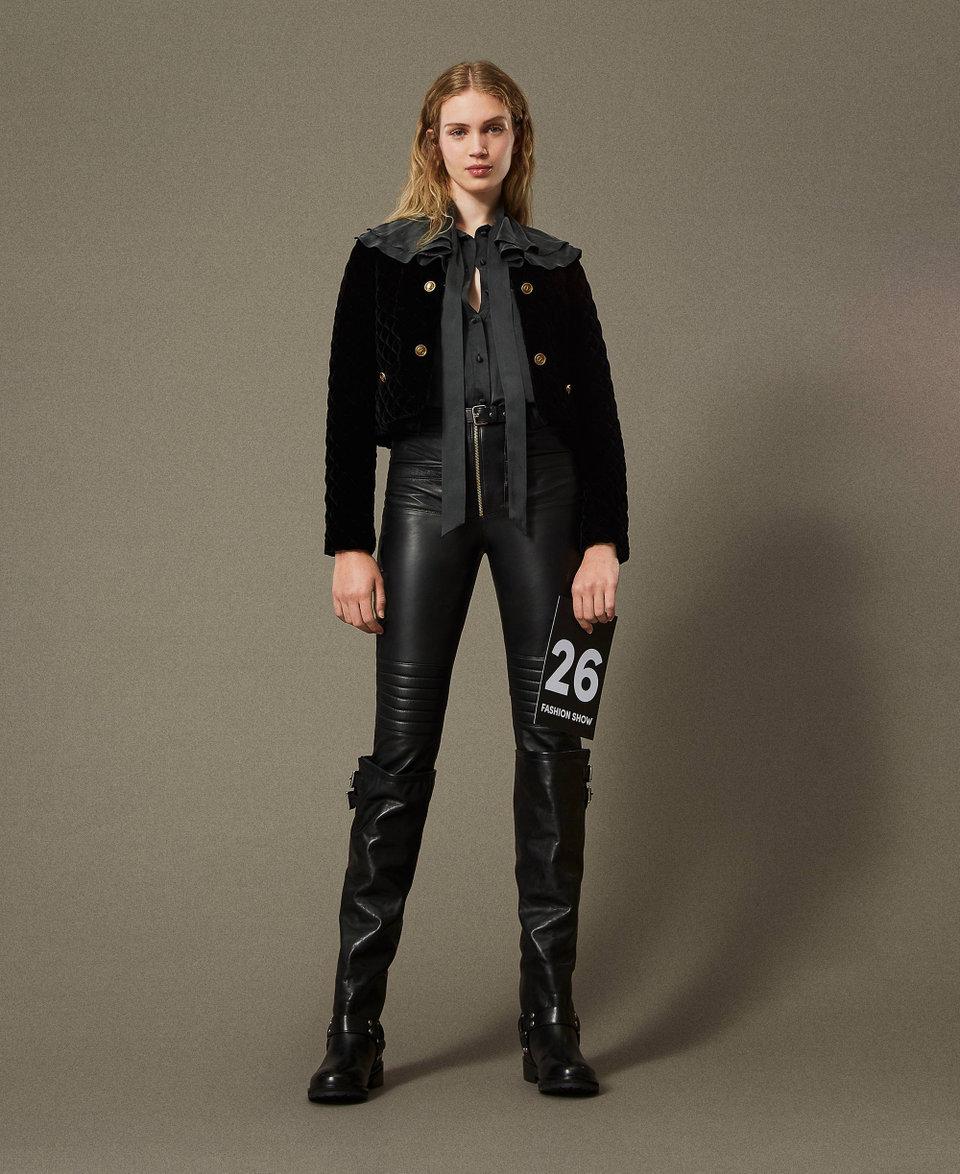 Twin Set Pantaloni biker 'Fairfax' in pelle