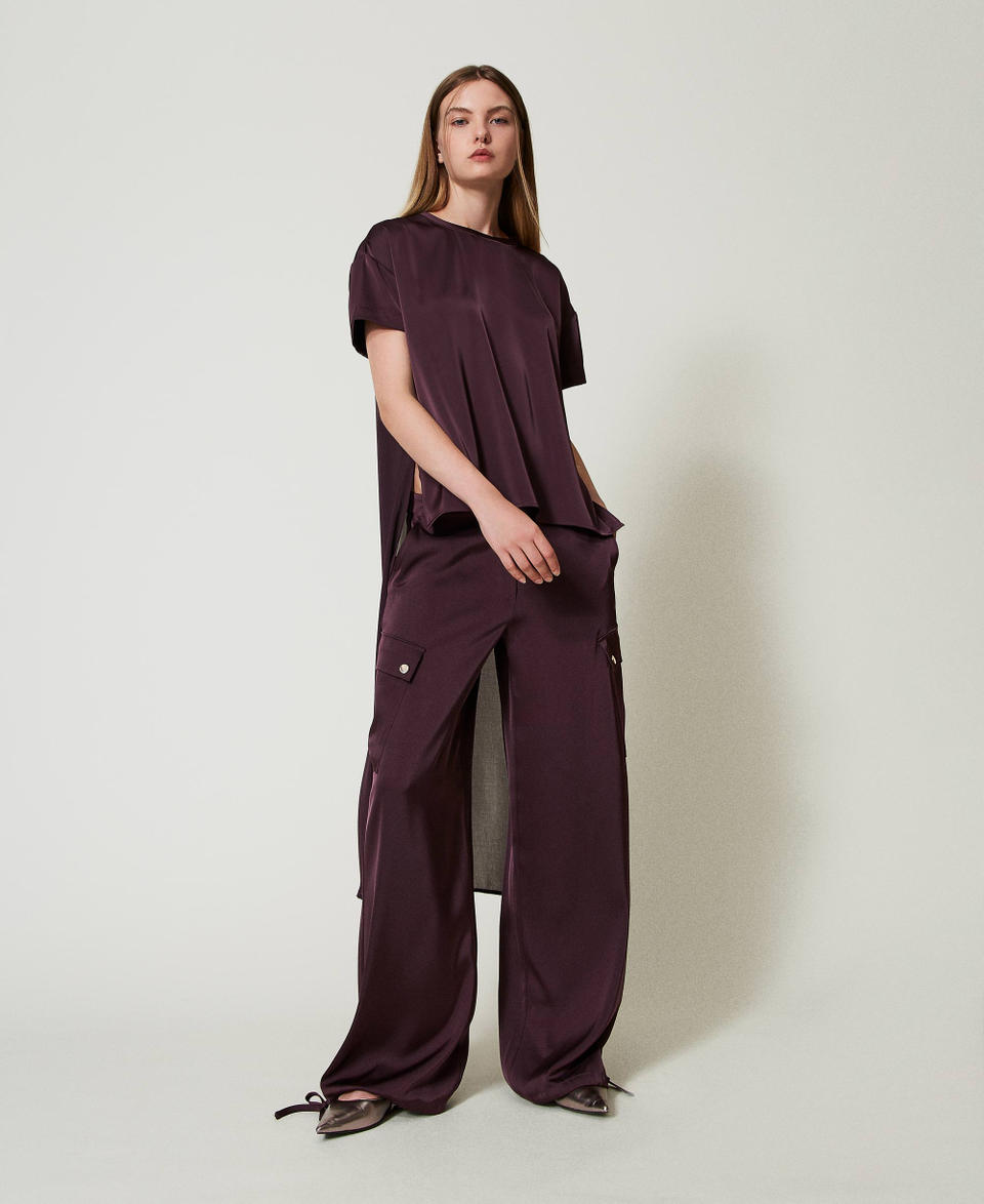 Twin Set Pantaloni Cargo In Raso