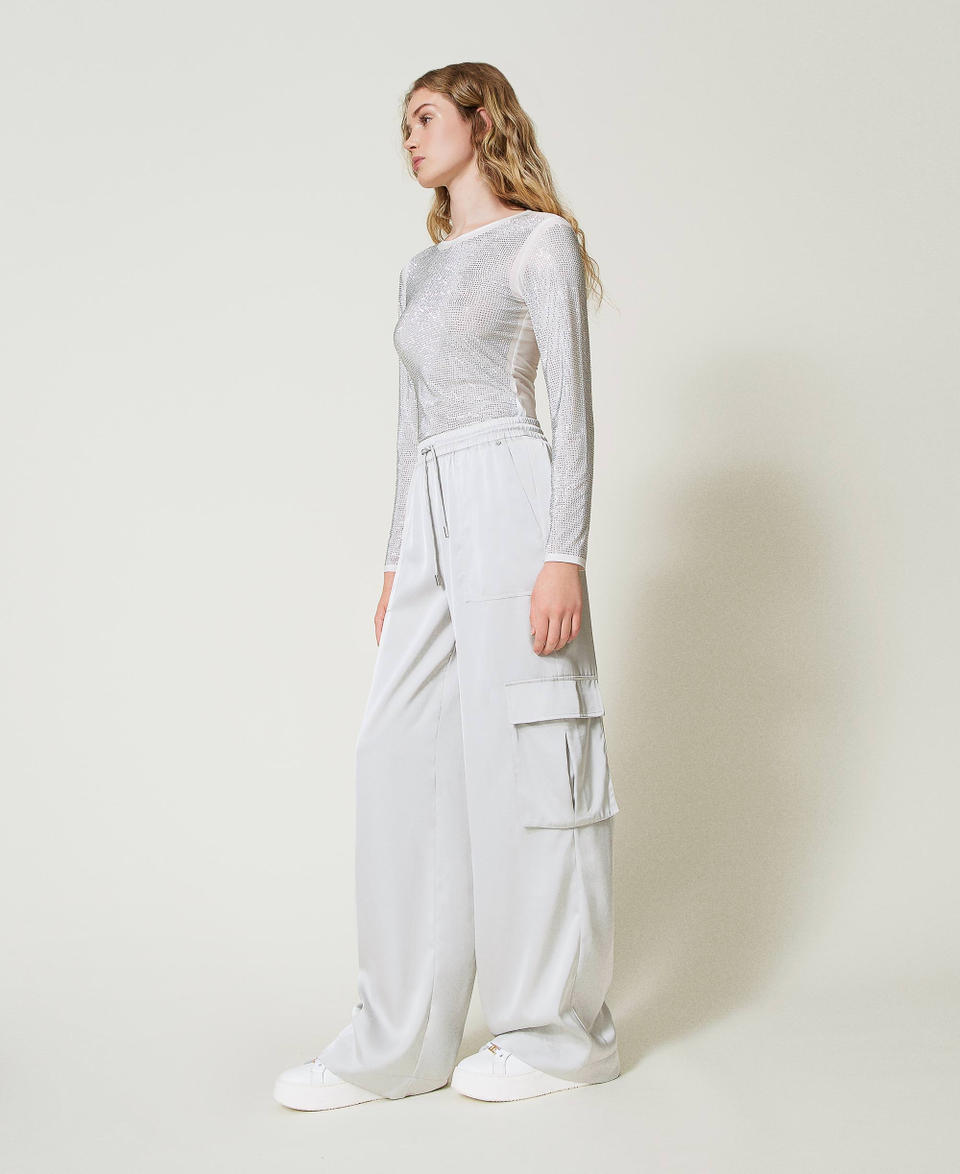 Twin Set Pantaloni Cargo In Raso