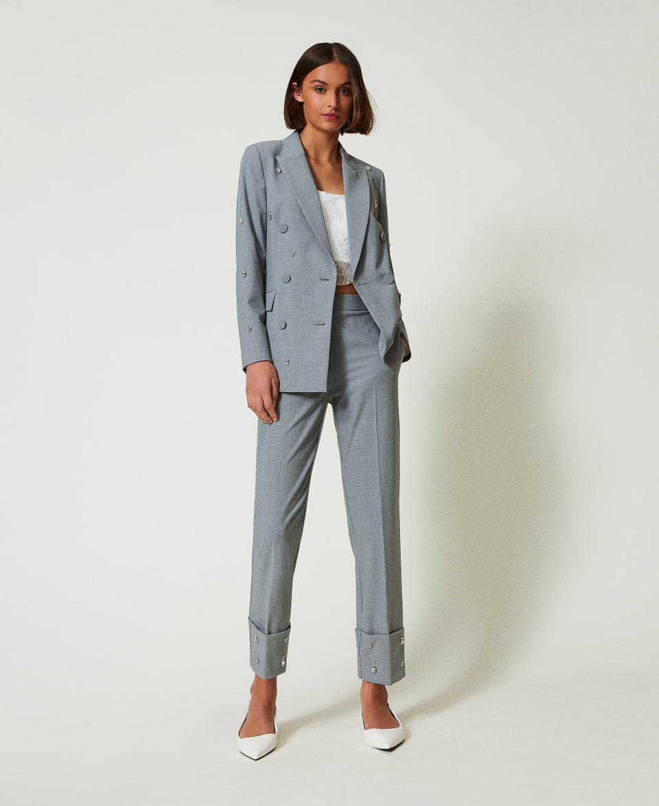 Twin Set Pantaloni Con Ricami A Mano