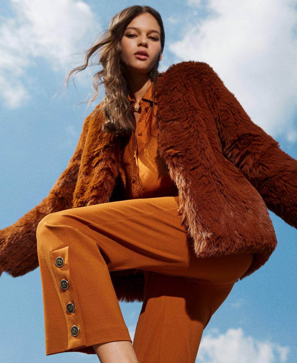 Twin Set Pantaloni Cropped Con Bottoni