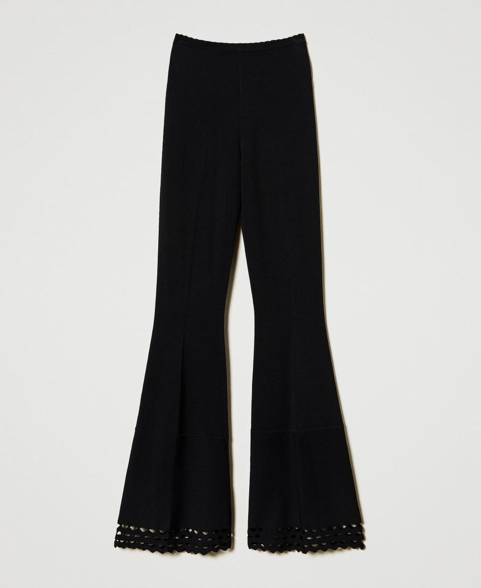 Twin Set Pantaloni Flare Con Motivo Geometrico