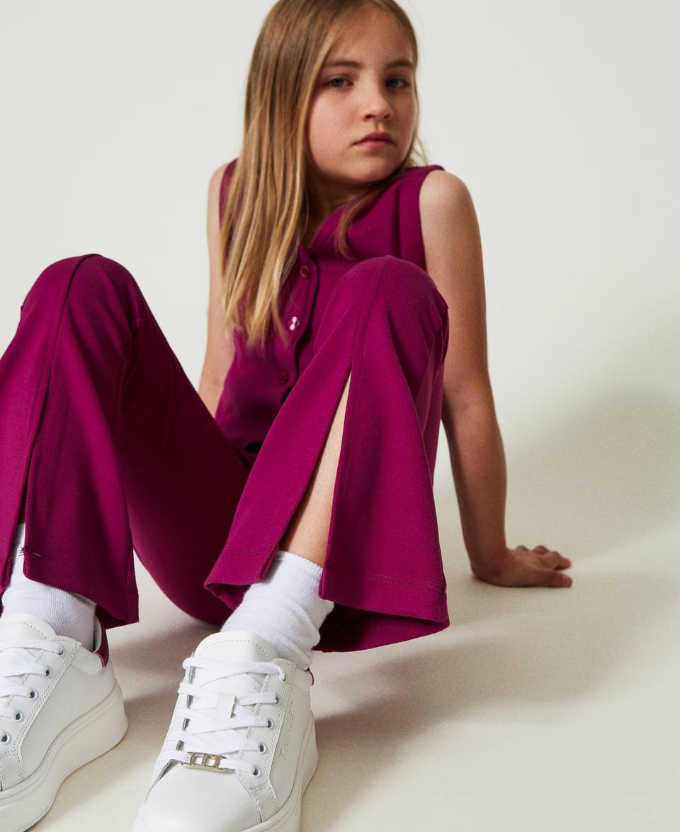 Twin Set Pantaloni flare con spacco