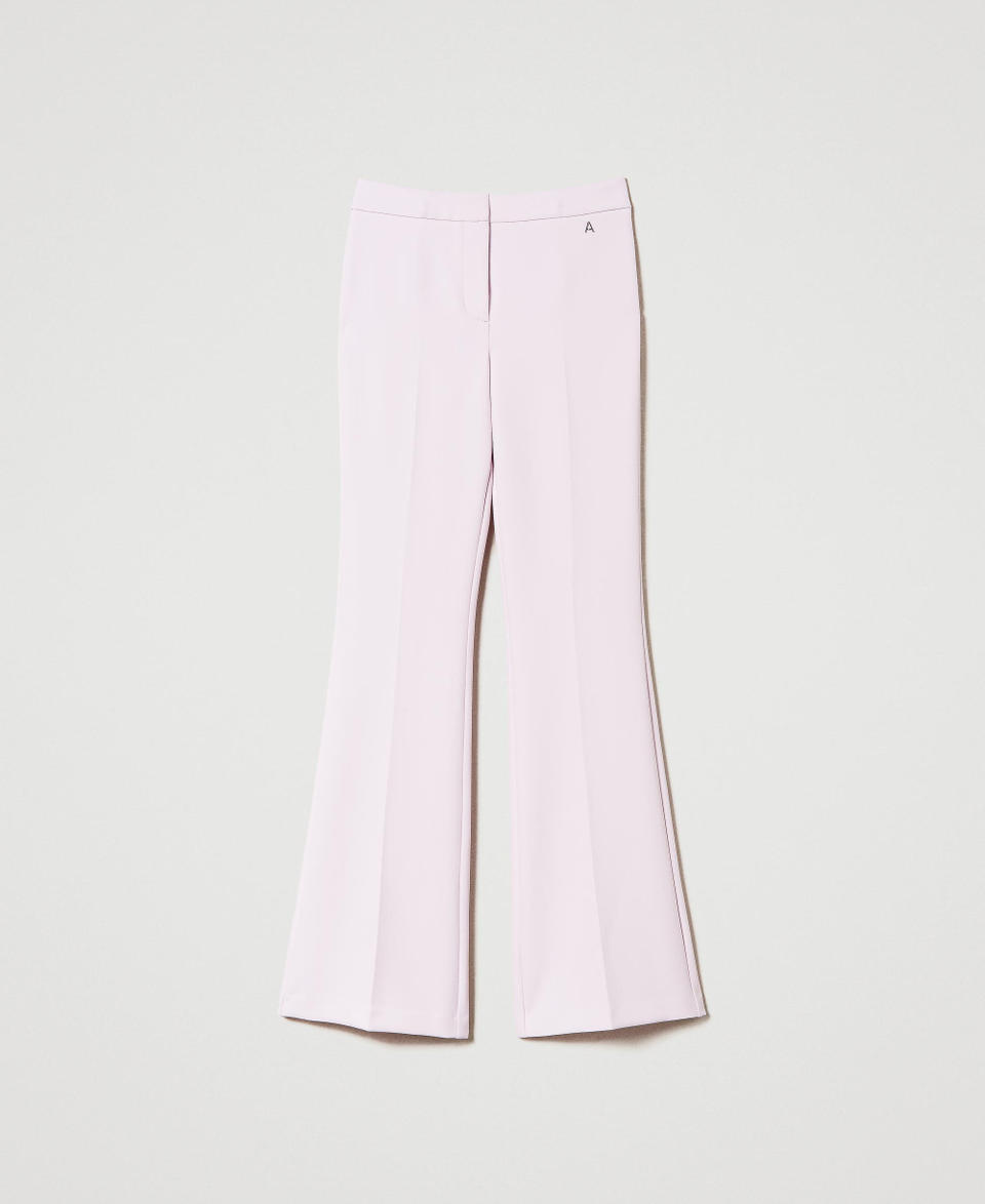 Twin Set Pantaloni Flare In Crêpe Cady