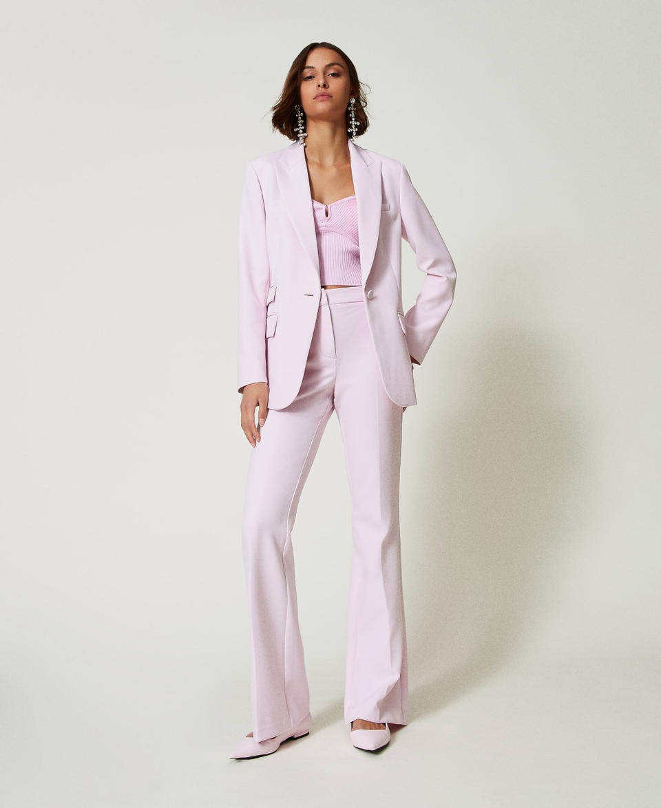 Twin Set Pantaloni Flare In Crêpe Cady