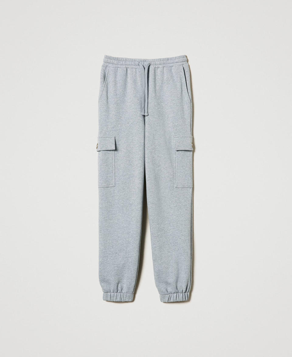 Twin Set Pantaloni Joggers In Felpa Con Oval T