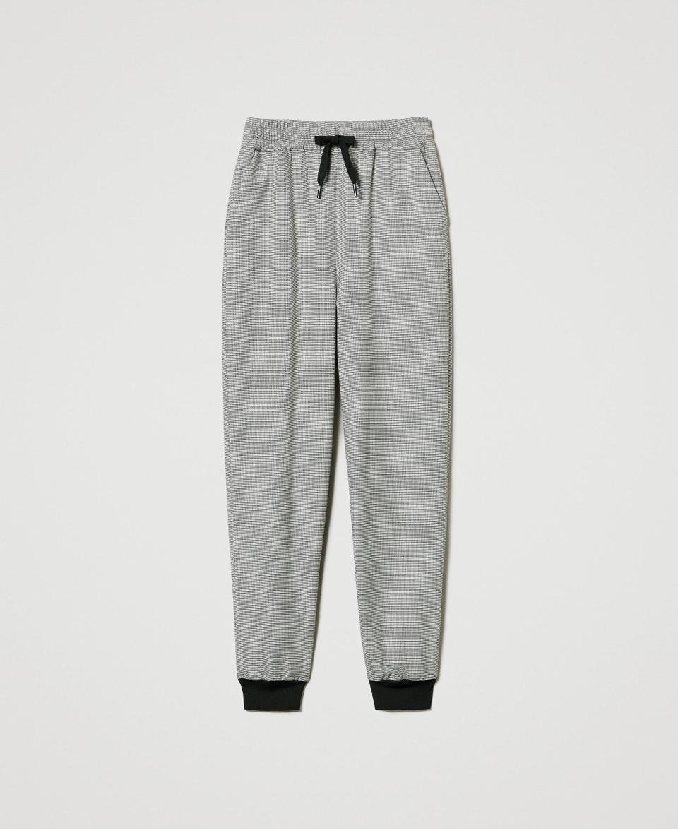 Twin Set Pantaloni Joggers In Pied De Poule