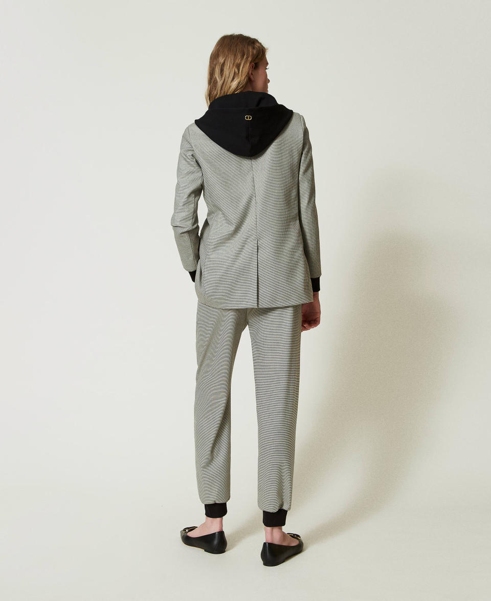 Twin Set Pantaloni Joggers In Pied De Poule