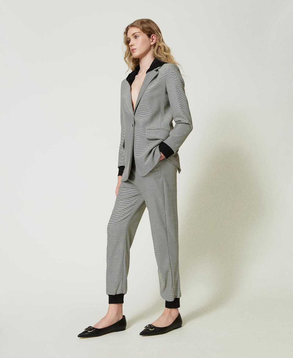 Twin Set Pantaloni joggers in pied de poule