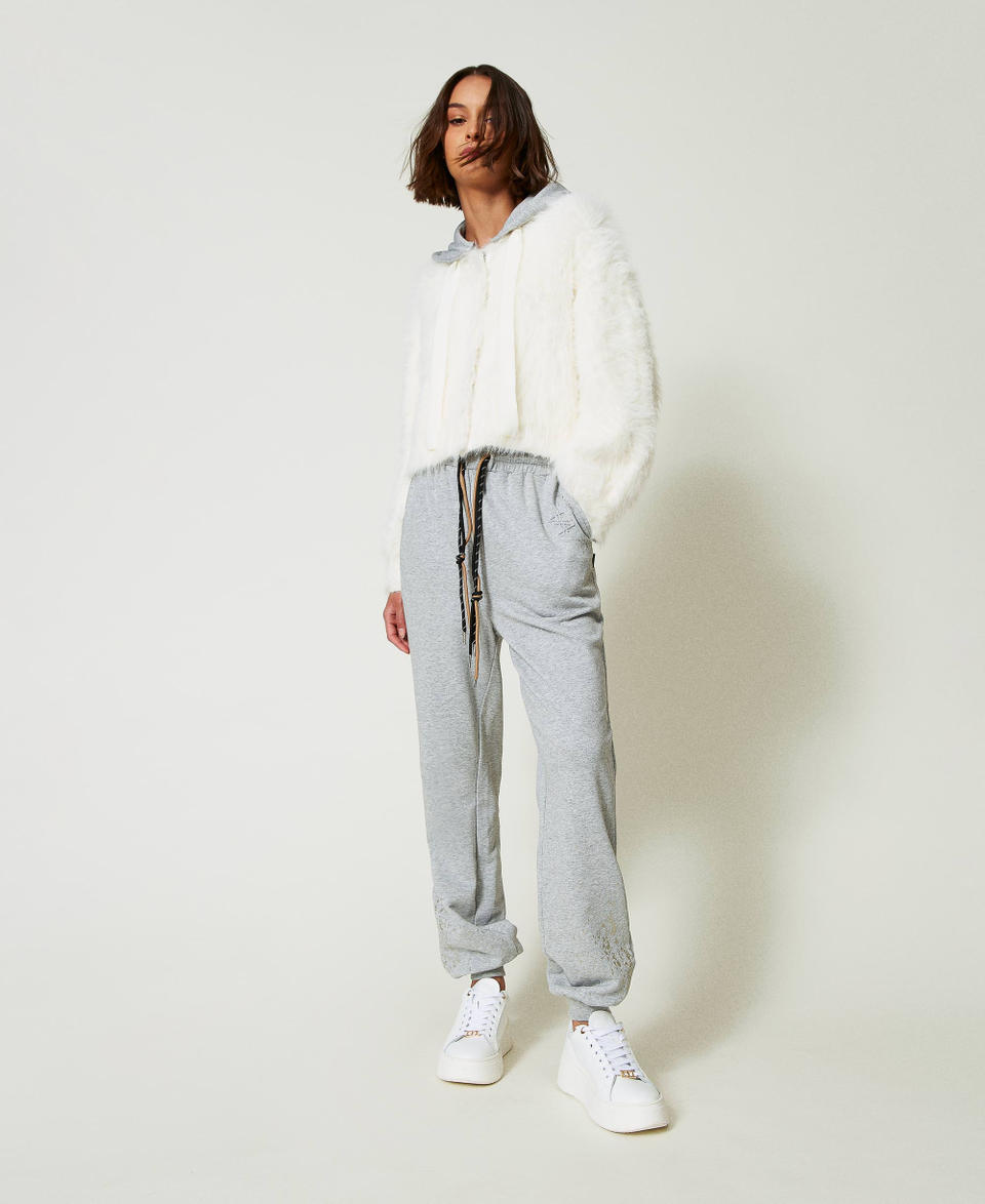 Twin Set Pantaloni Joggers MYFO Con Stampa Glitter