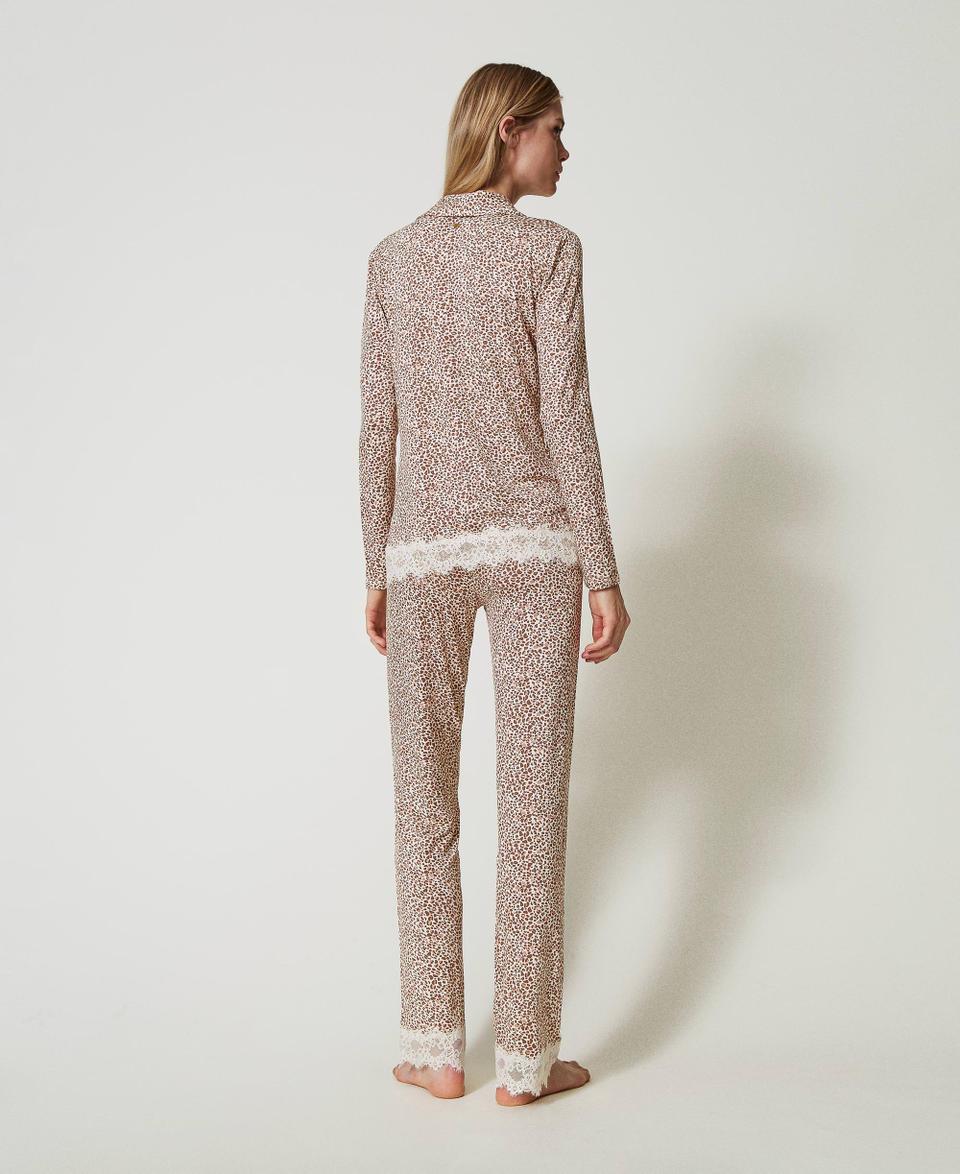 Twin Set Pigiama A Uomo Stampato Con Pizzo