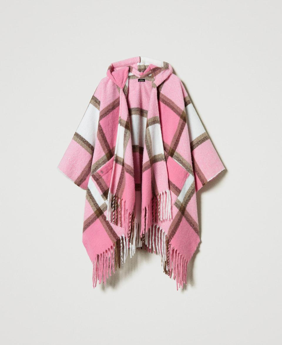 Twin Set Poncho In Panno Con Frange