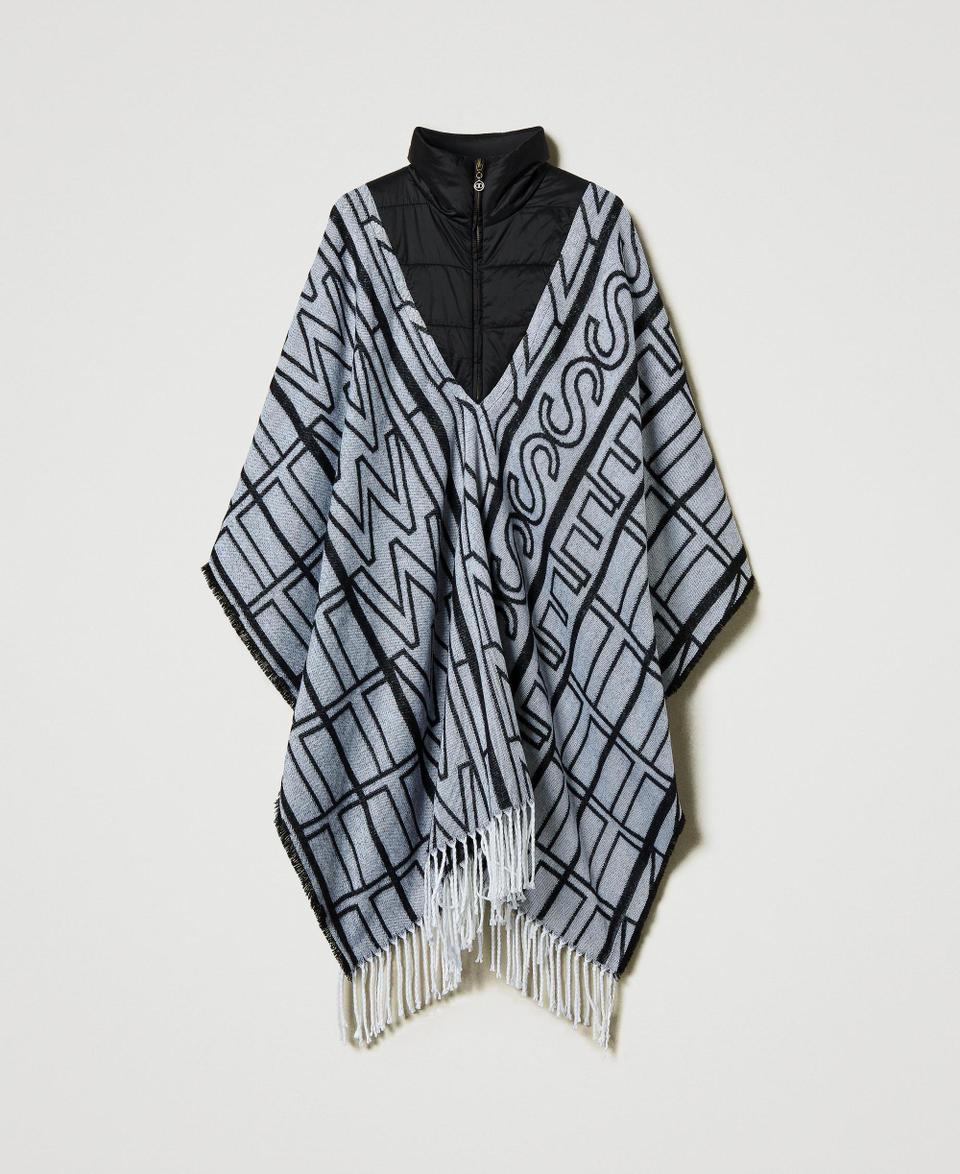 Twin Set Poncho Jacquard Con Logo