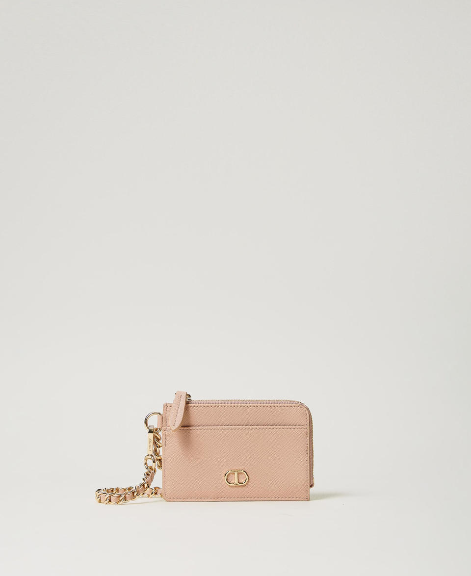 Twin Set Portacarte con catena e Oval T