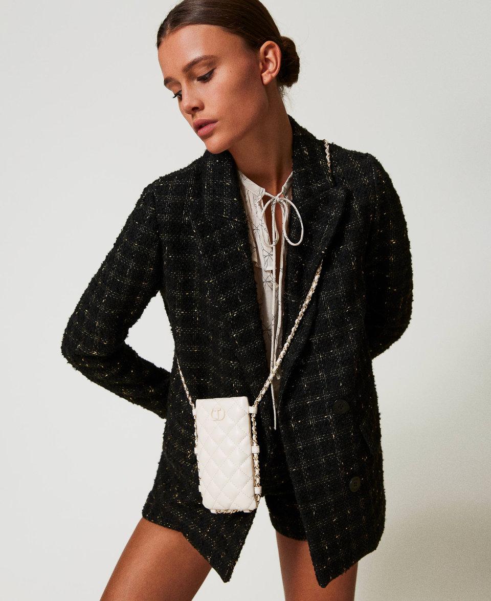 Twin Set Portacellulare Trapuntato Con Oval T