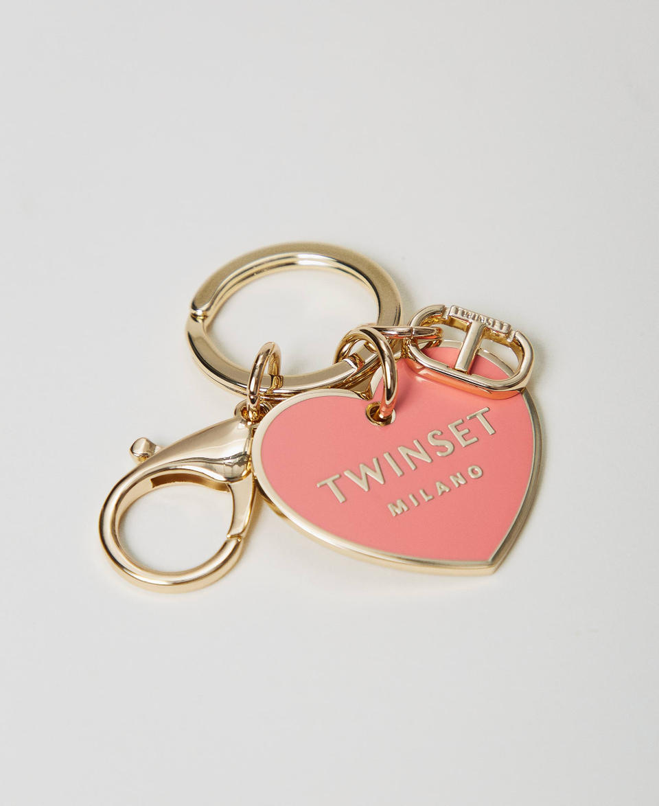 Twin Set Portachiavi A Cuore Con Logo