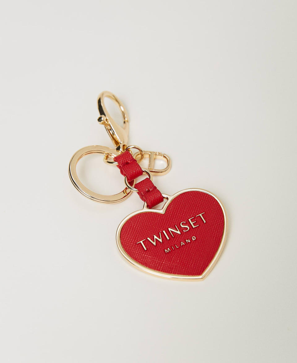 Twin Set Portachiavi a cuore con logo