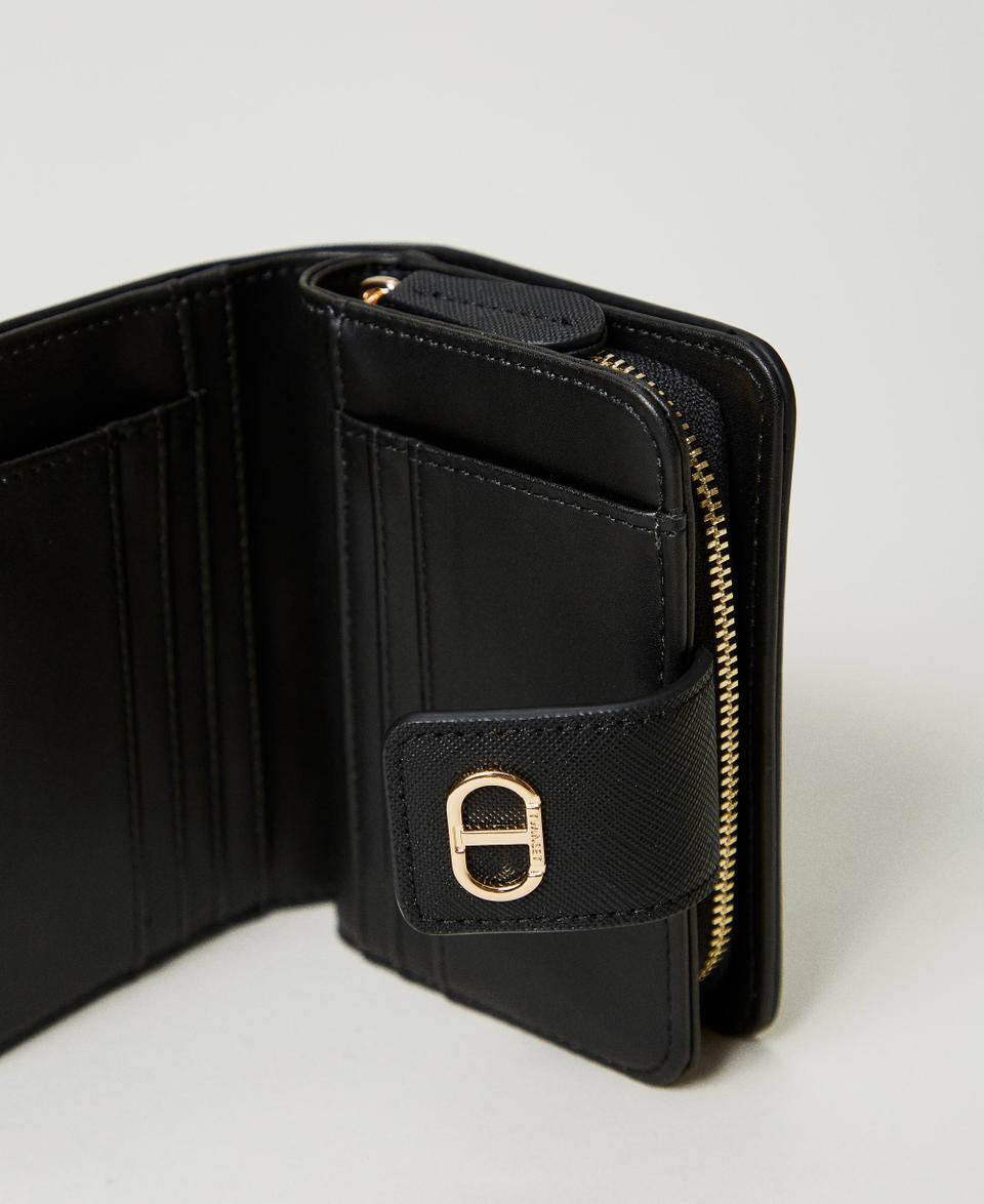 Twin Set Portafoglio Con Zip E Bottone Oval T