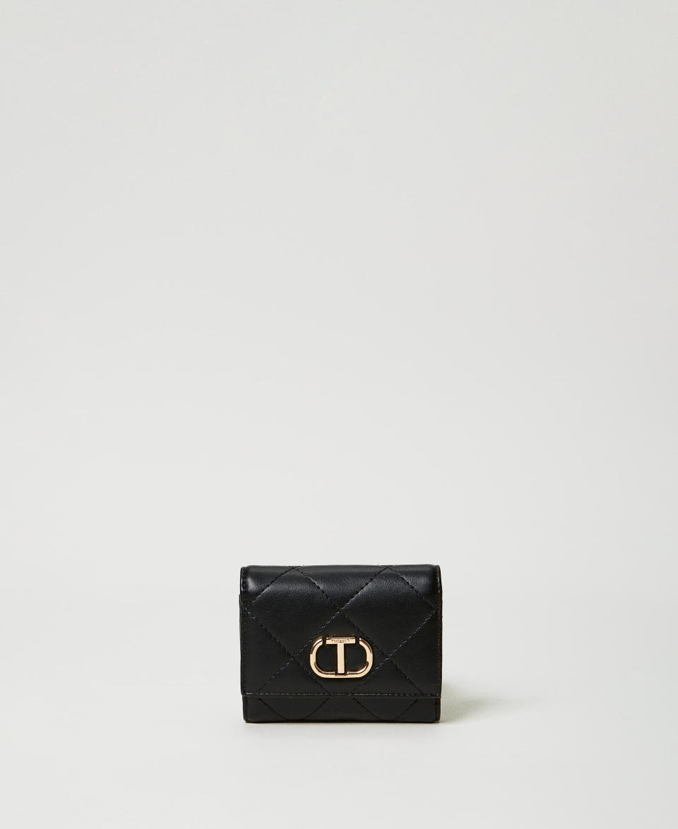 Twin Set Portafoglio trapuntato con Oval T