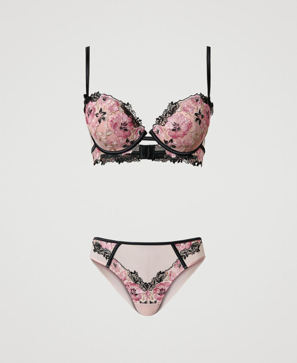 Twin Set Reggiseno Push-up E Slip Con Ricamo