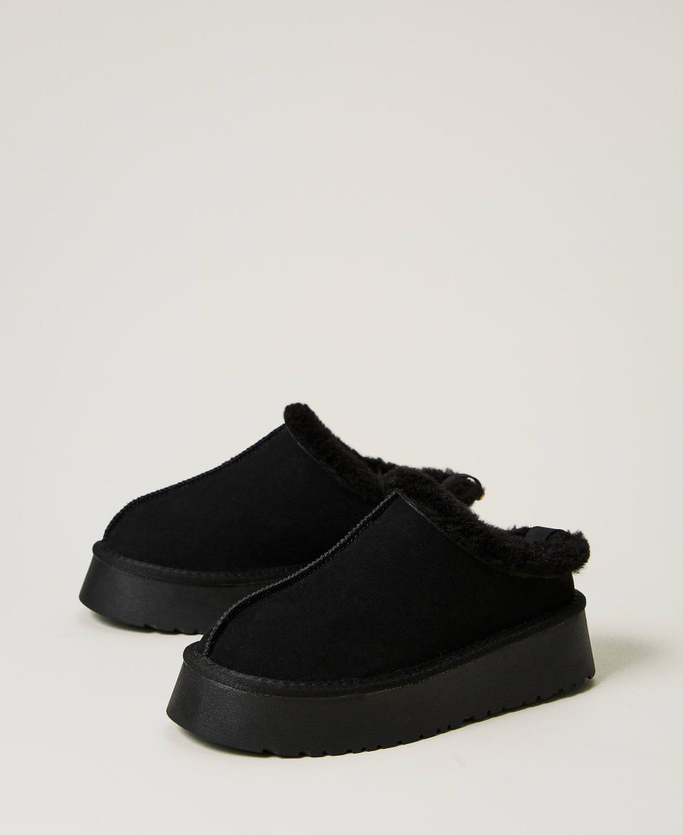 Twin Set Scarpe Sabot Con Faux Fur