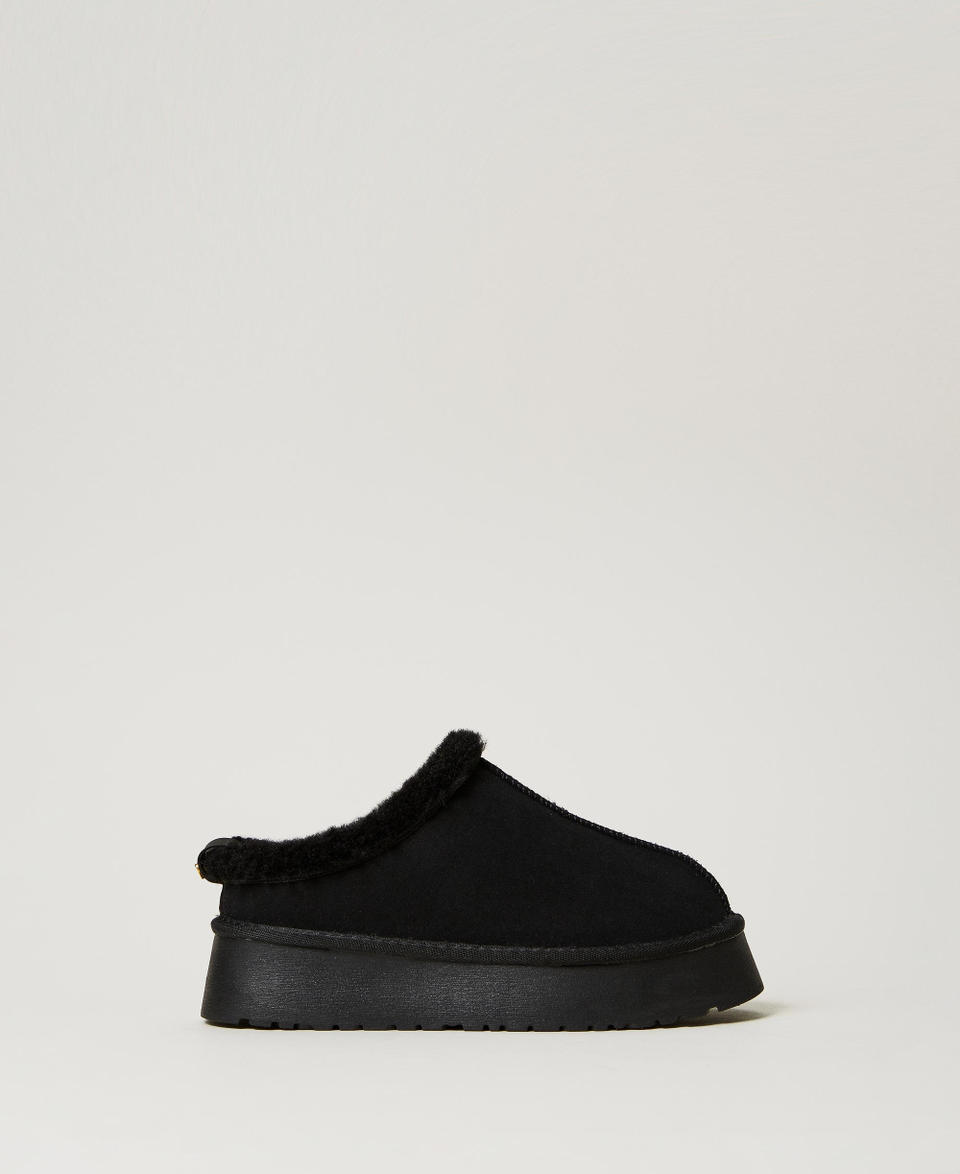 Twin Set Scarpe sabot con faux fur