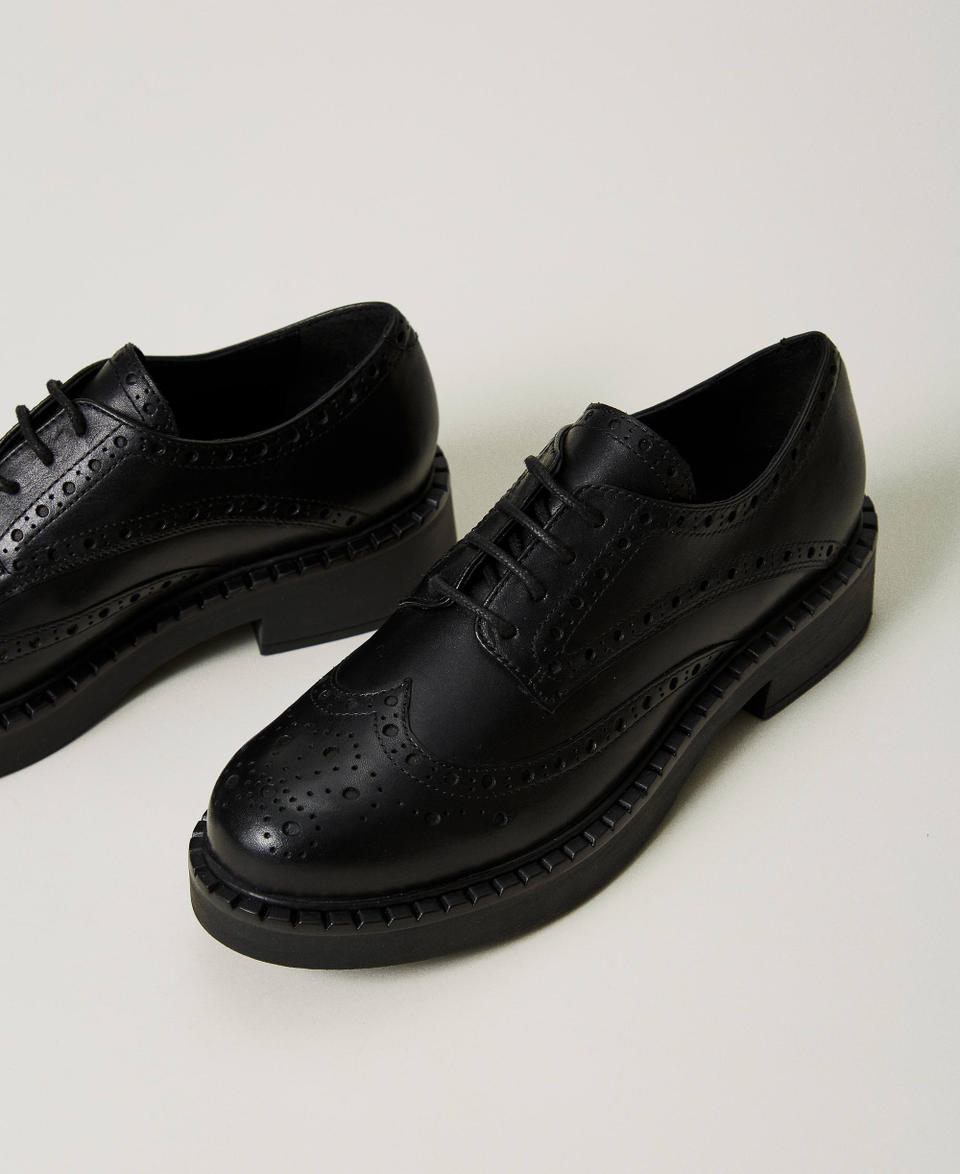 Twin Set Scarpe Stringate In Pelle