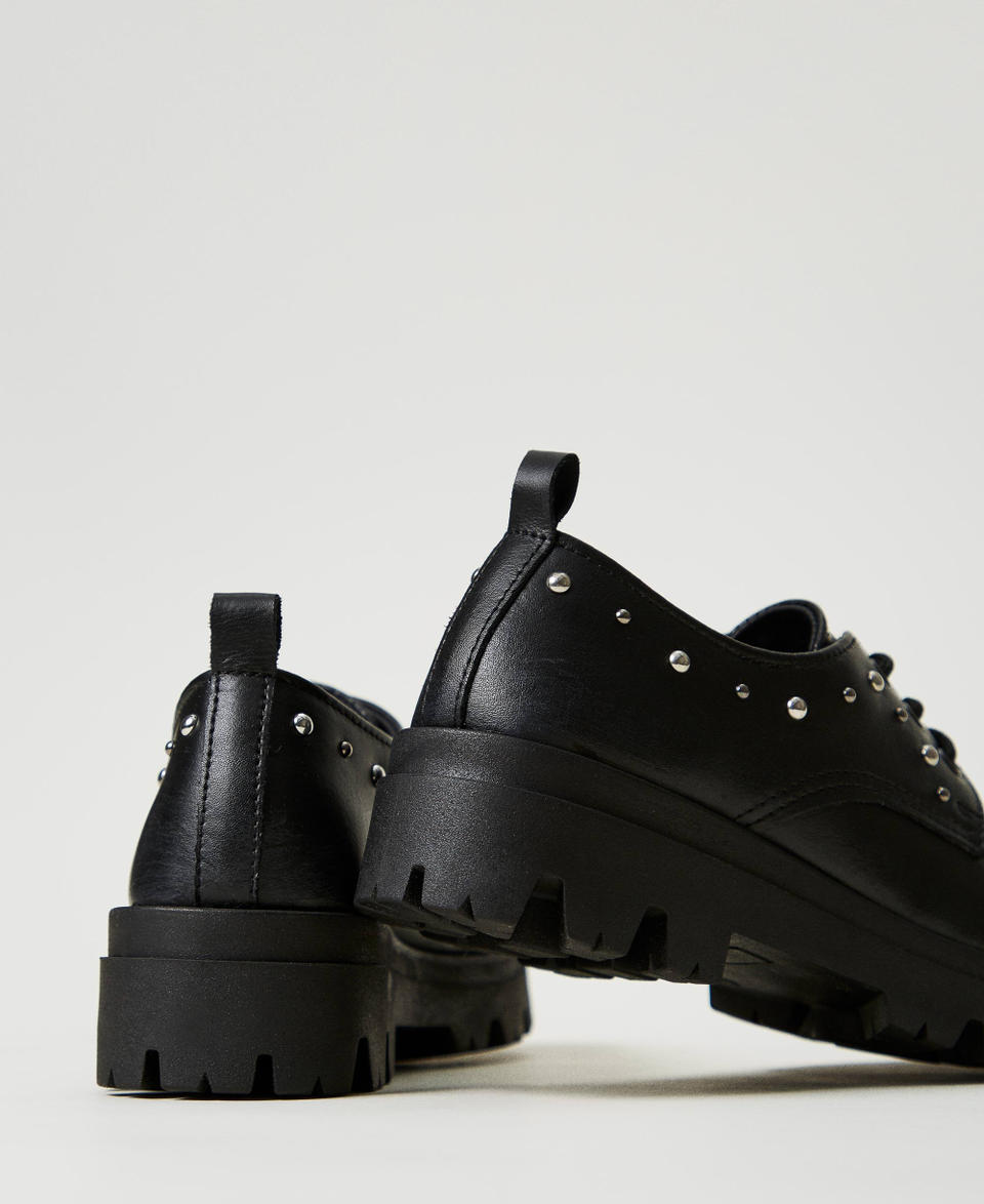 Twin Set Scarpe Stringate In Pelle