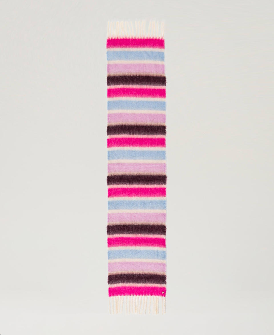 Twin Set Sciarpa A Righe Multicolor Con Frange