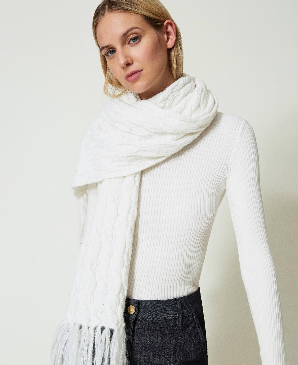 Twin Set Sciarpa In Maglia A Trecce