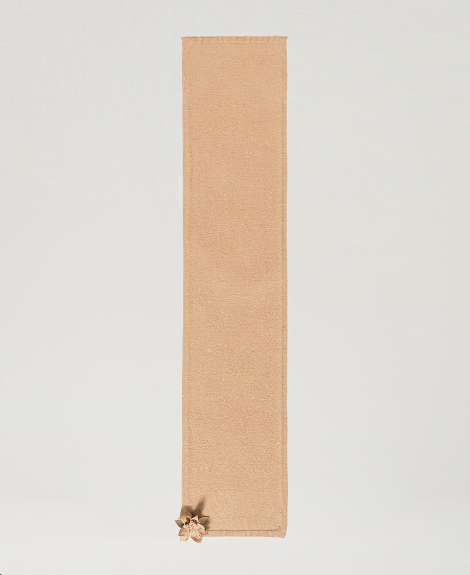 Twin Set Sciarpa In Maglia Con Spilla A Fiore