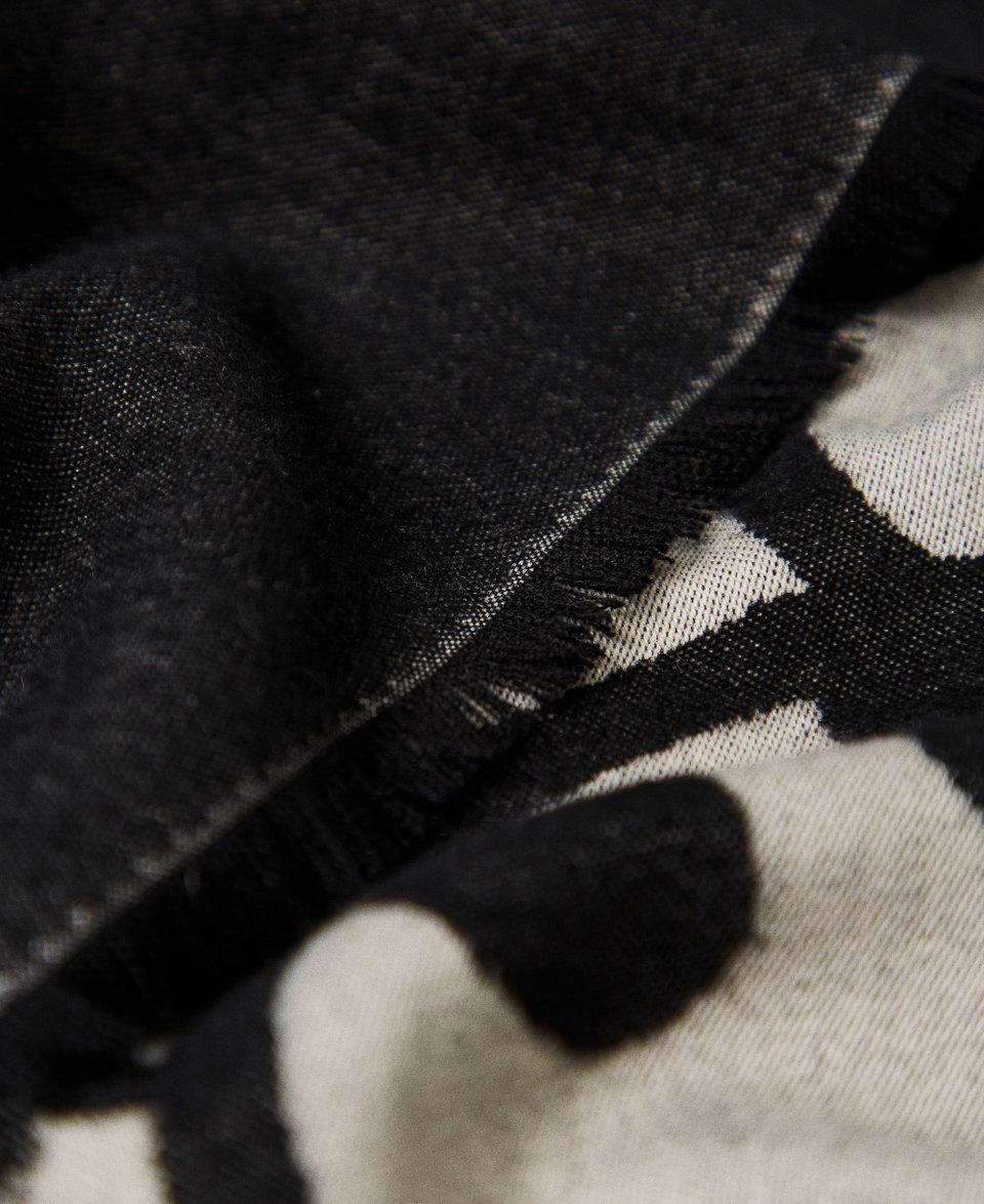 Twin Set Sciarpa Jacquard Con Logo