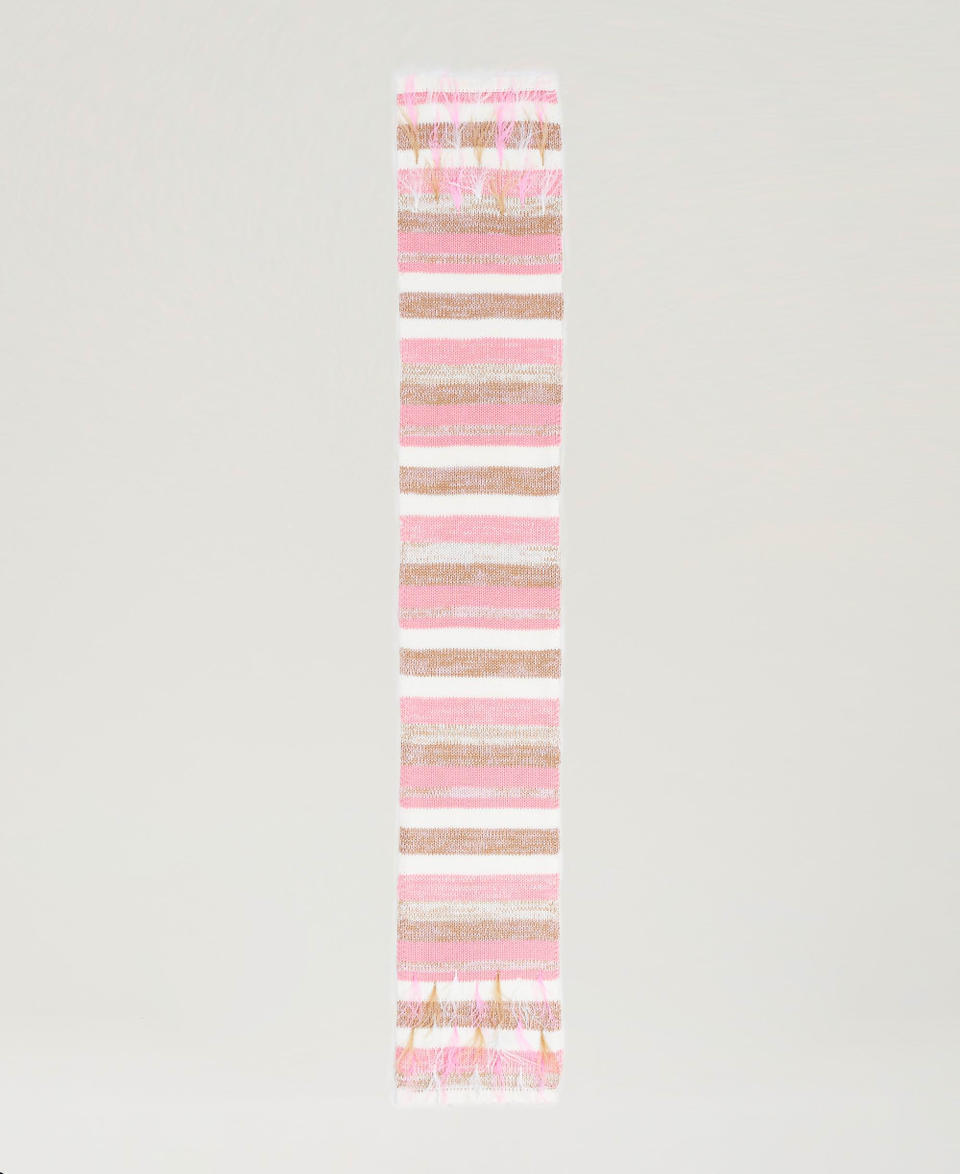 Twin Set Sciarpa Jacquard Con Piume