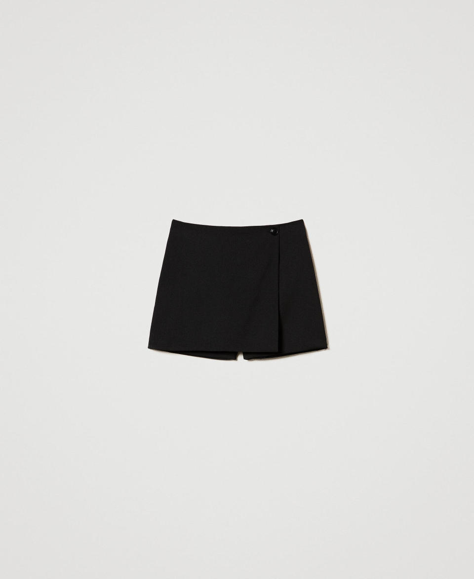 Twin Set Shorts A Portafoglio In Misto Lana