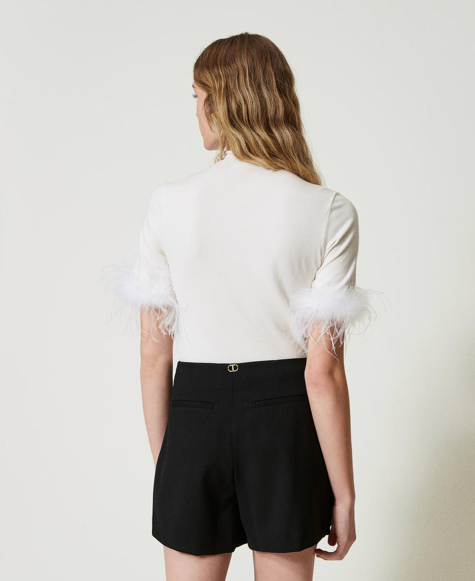 Twin Set Shorts A Portafoglio In Misto Lana