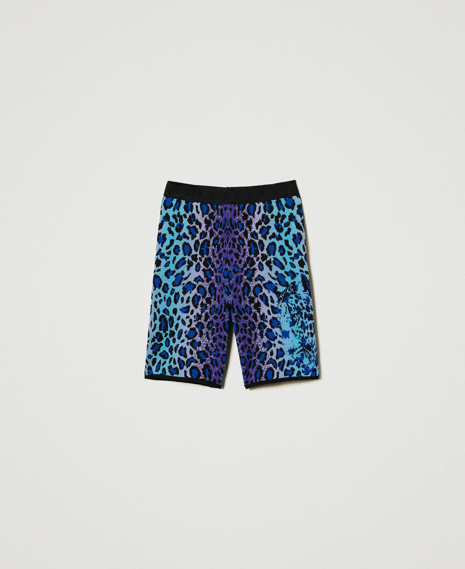 Twin Set Shorts Biker MYFO In Maglia Jacquard