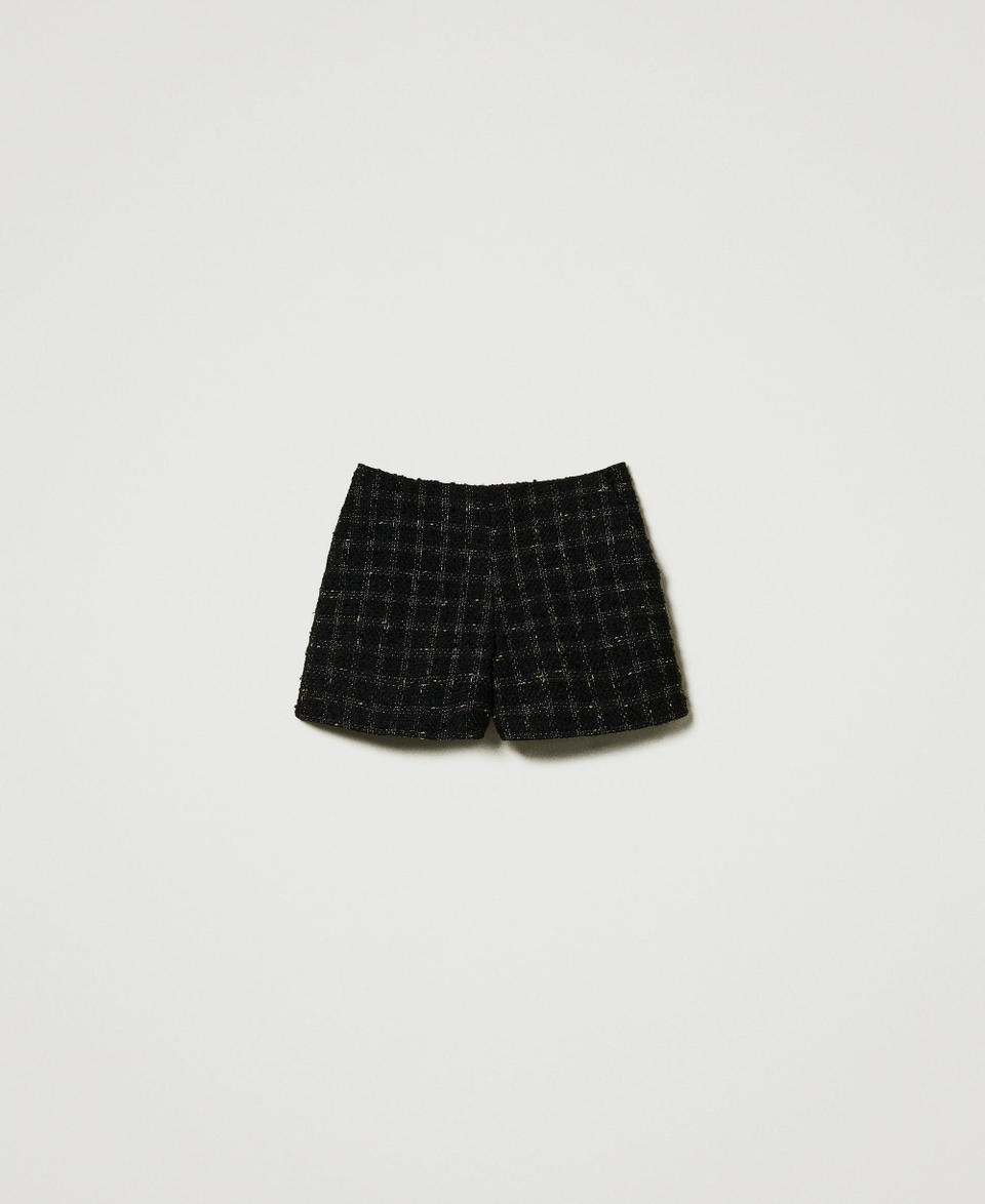 Twin Set Shorts Bouclé A Disegno Check