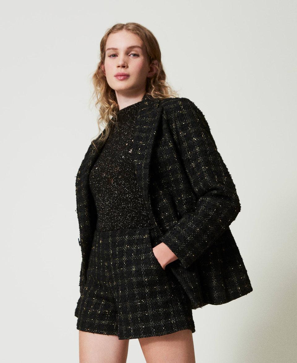 Twin Set Shorts Bouclé A Disegno Check