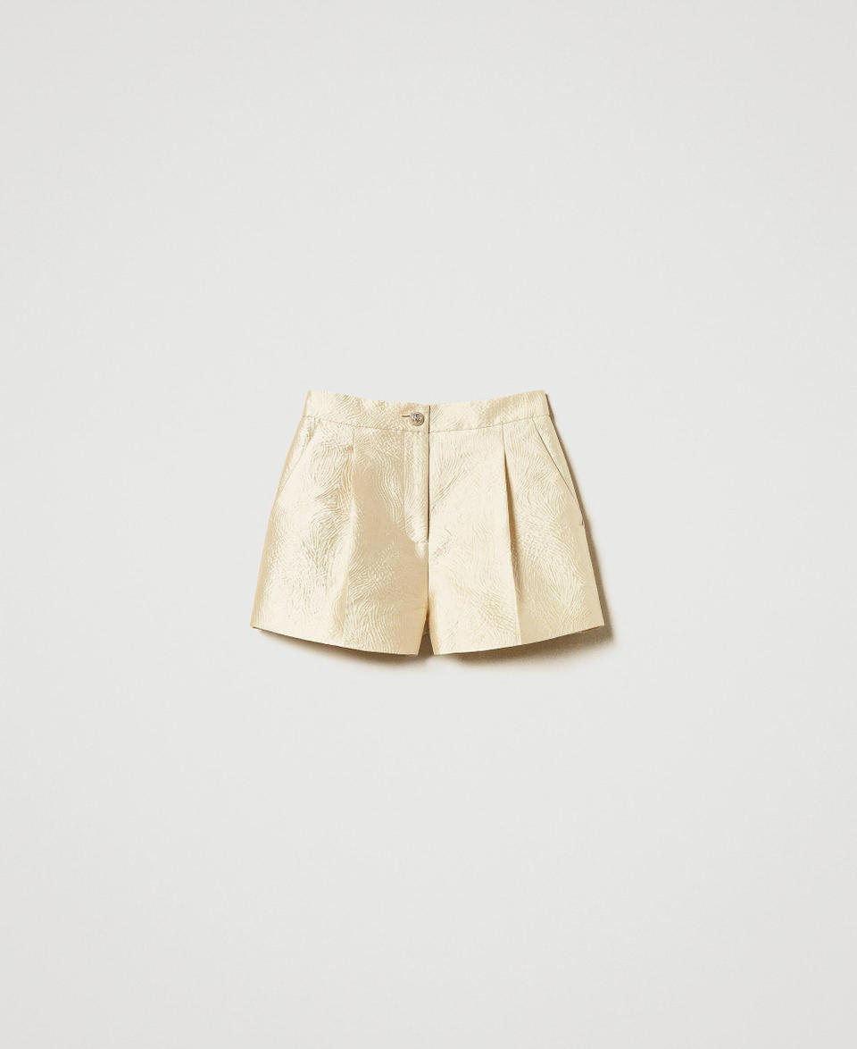 Twin Set Shorts In Broccato Jacquard