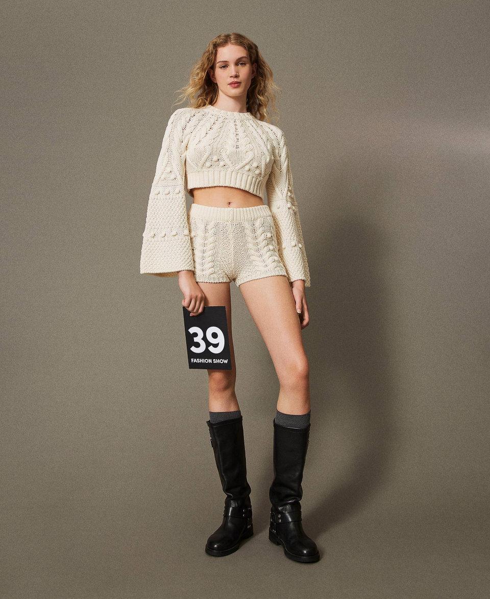 Twin Set Shorts in maglia di lana