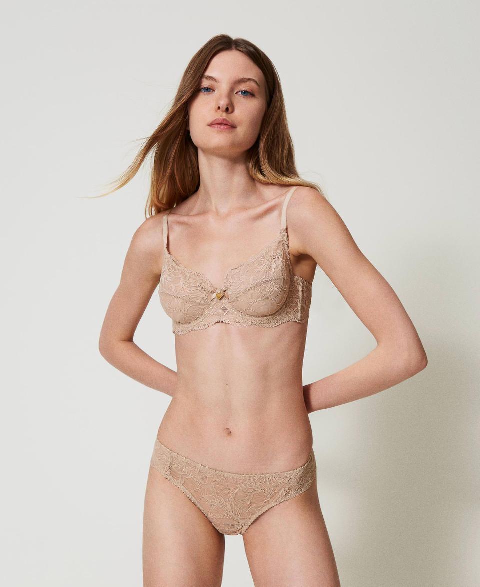 Twin Set Slip brasiliana in pizzo