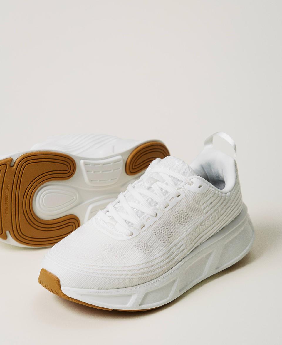 Twin Set Sneakers Fessura A Righe Con Logo