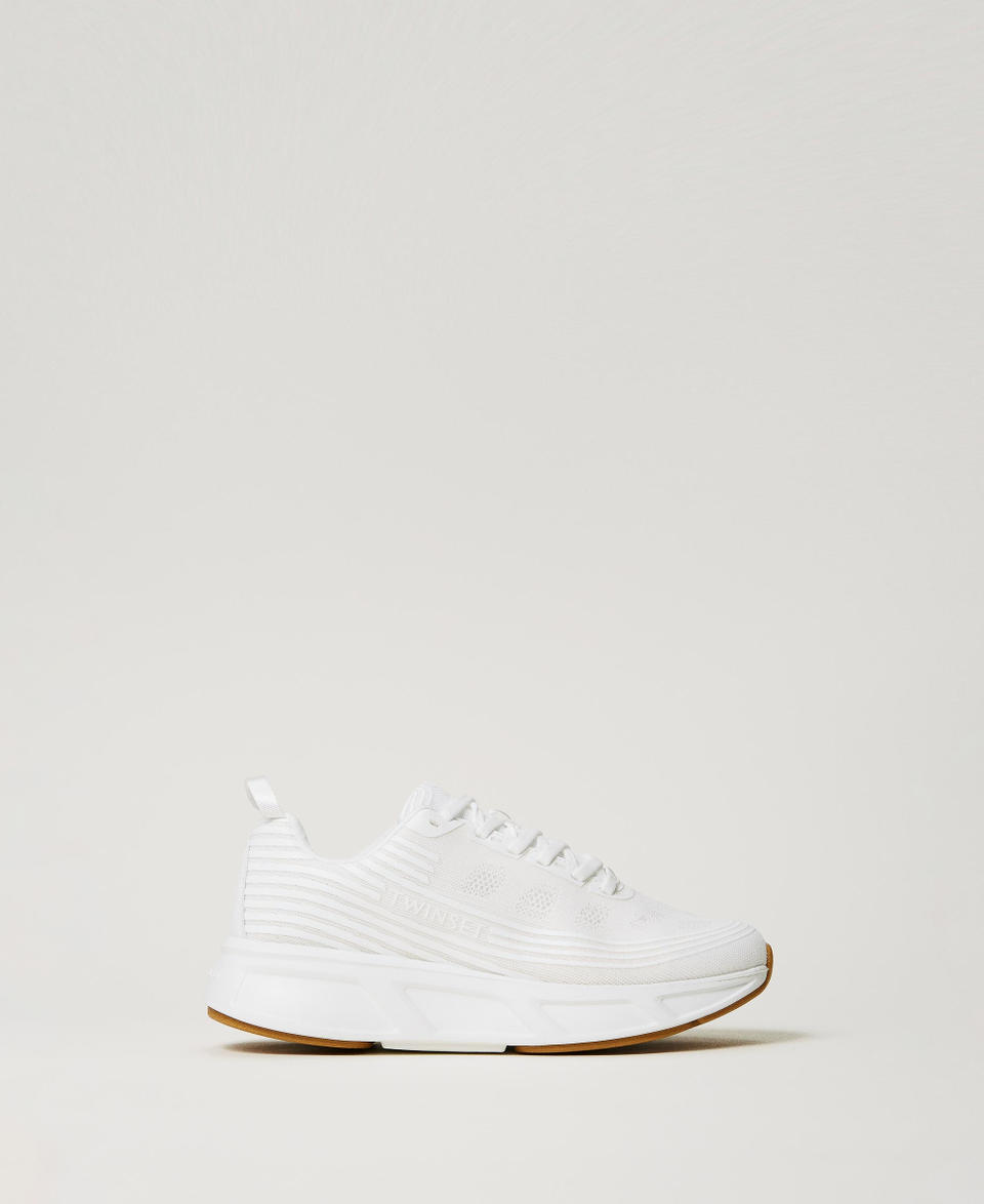 Twin Set Sneakers Fessura a righe con logo