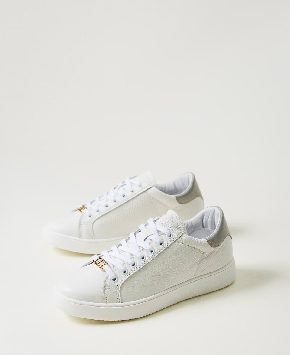 Twin Set Sneakers In Pelle Con Oval T