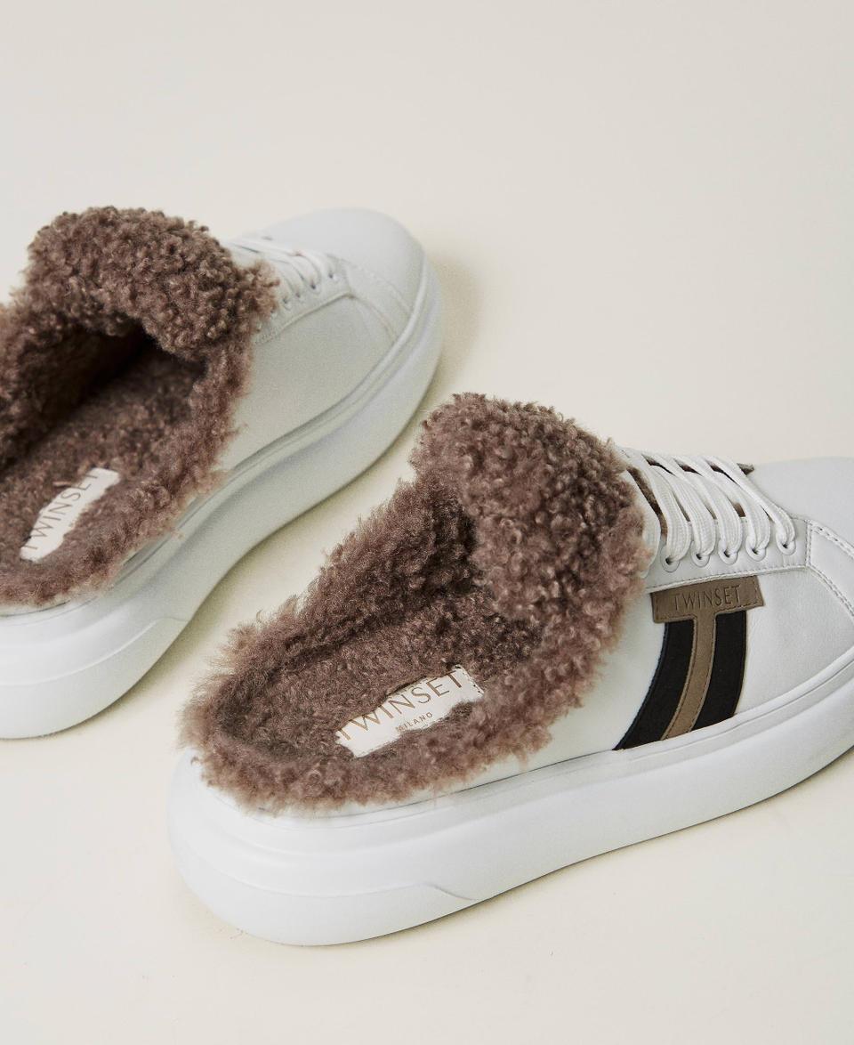 Twin Set Sneakers Slide Con Faux Fur