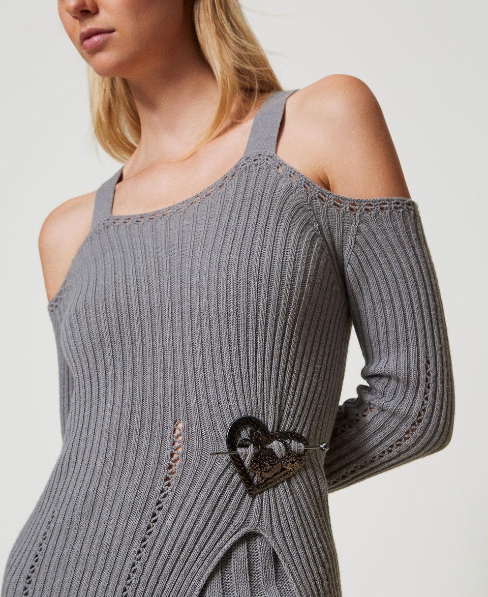 Twin Set Spilla A Cuore Con Fiore